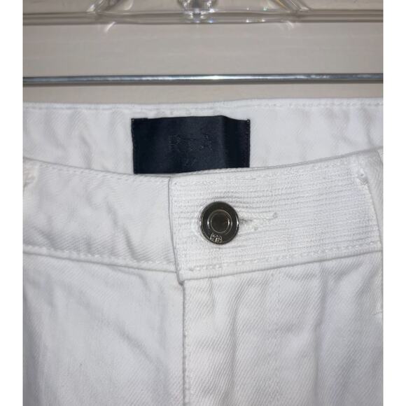 NWT RtA Luke High Rise Destroyed Hem Straight Leg Jeans Ivory Size 27 - Picture 5 of 10